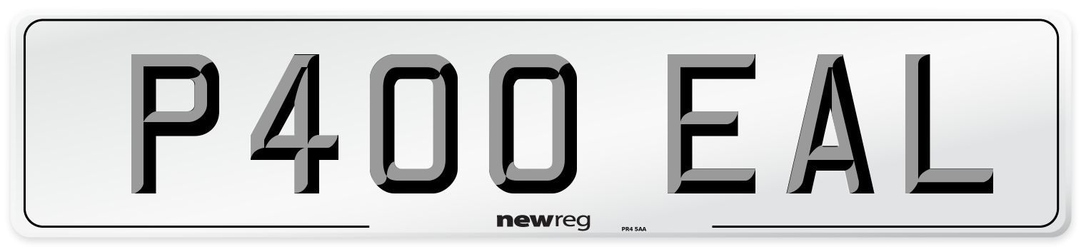 P400 EAL Number Plate from New Reg